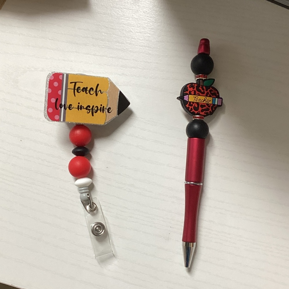 Red and Black Teacher-Inspired Kids Toy Set